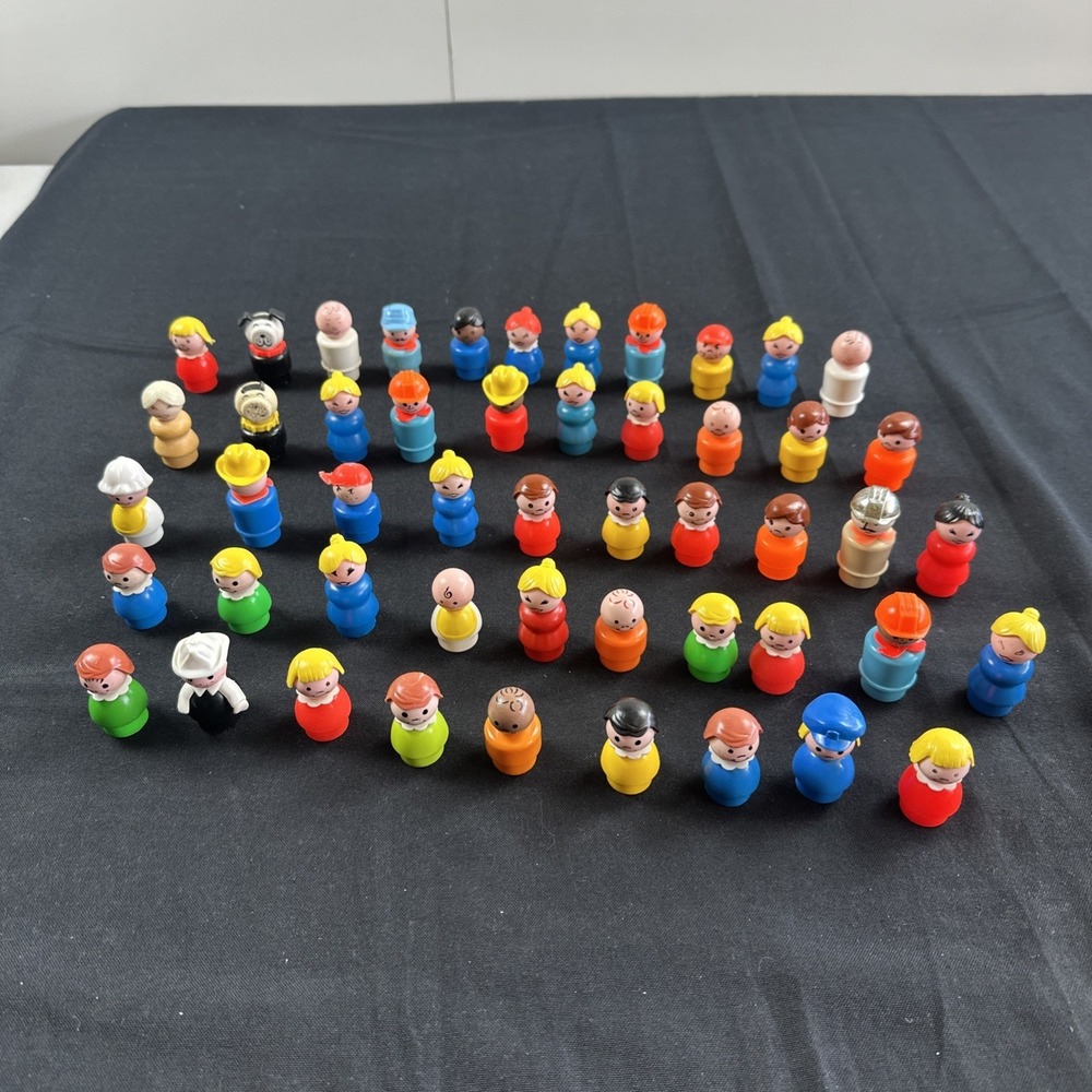 Vintage Lot Of 50 Little People,  Plastic